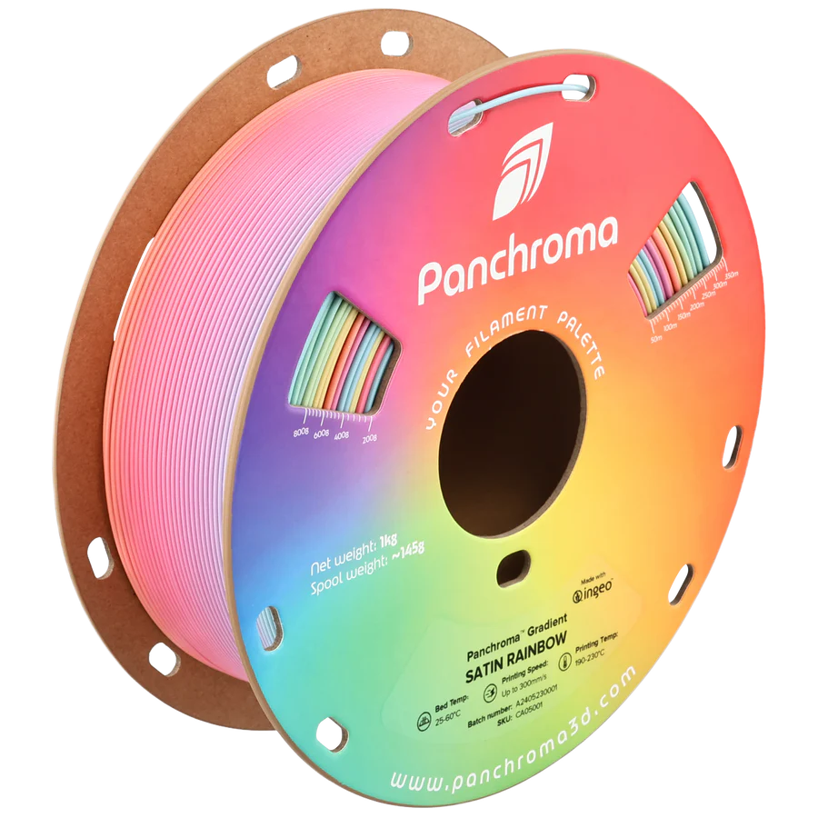 Polymaker Panchroma Gradient Satin Rainbow PLA 1.75mm Filament 1kg