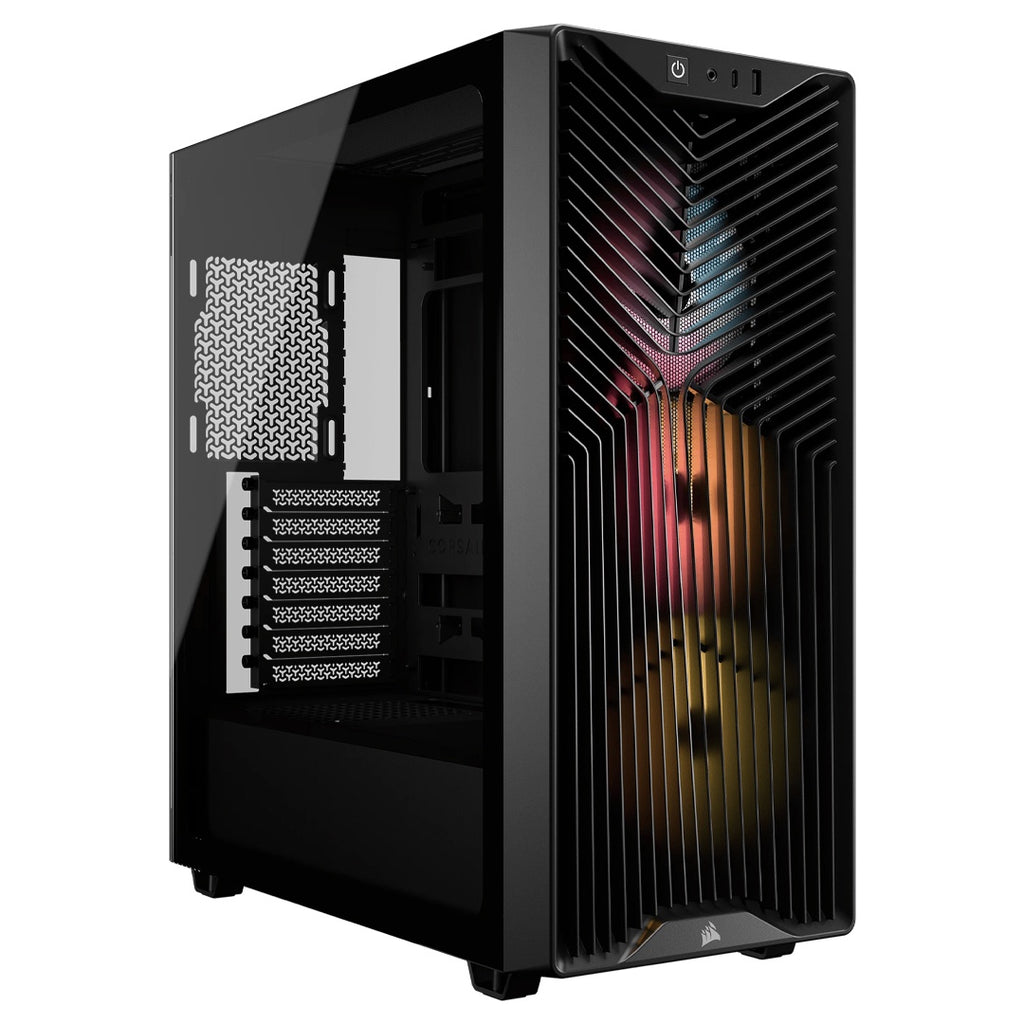 Corsair 3200D RS ARGB Mid-Tower PC Case -Smoke, ATX mATX ITX, TG panel, ARGB fans, 400mm GPU, 165mm CPU, 360mm rad, USB-C, 7 slots, 2x2.5 1x3.5, 2yr warranty [PC]