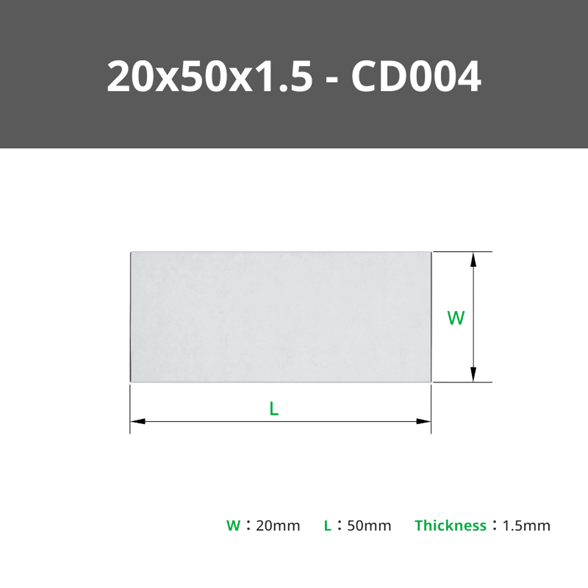 Bambu Lab Rectangular Magnetic Stickers CD004 20pc