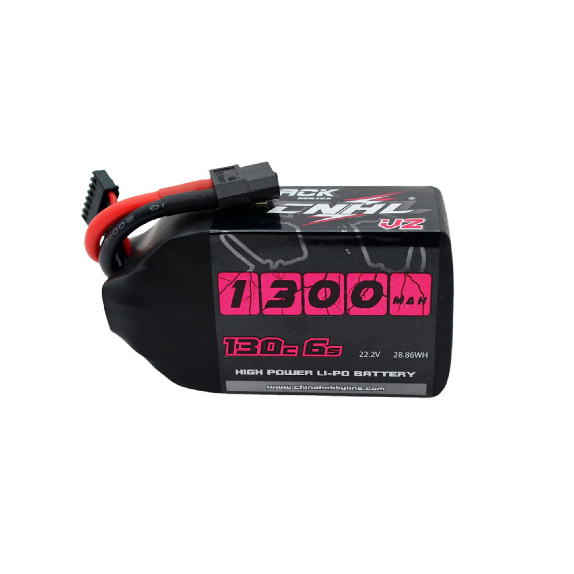 CNHL Black Series V2.0 1300mAh 22.2V 6S 130C Lipo Battery with XT60 [DG]