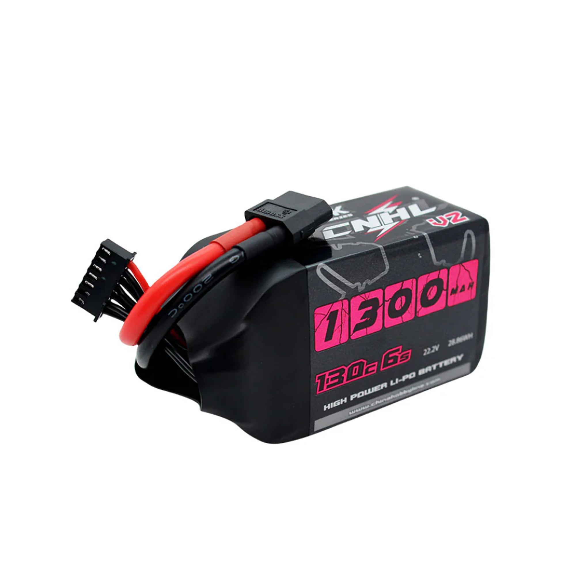 CNHL Black Series V2.0 1300mAh 22.2V 6S 130C Lipo Battery with XT60 [DG]