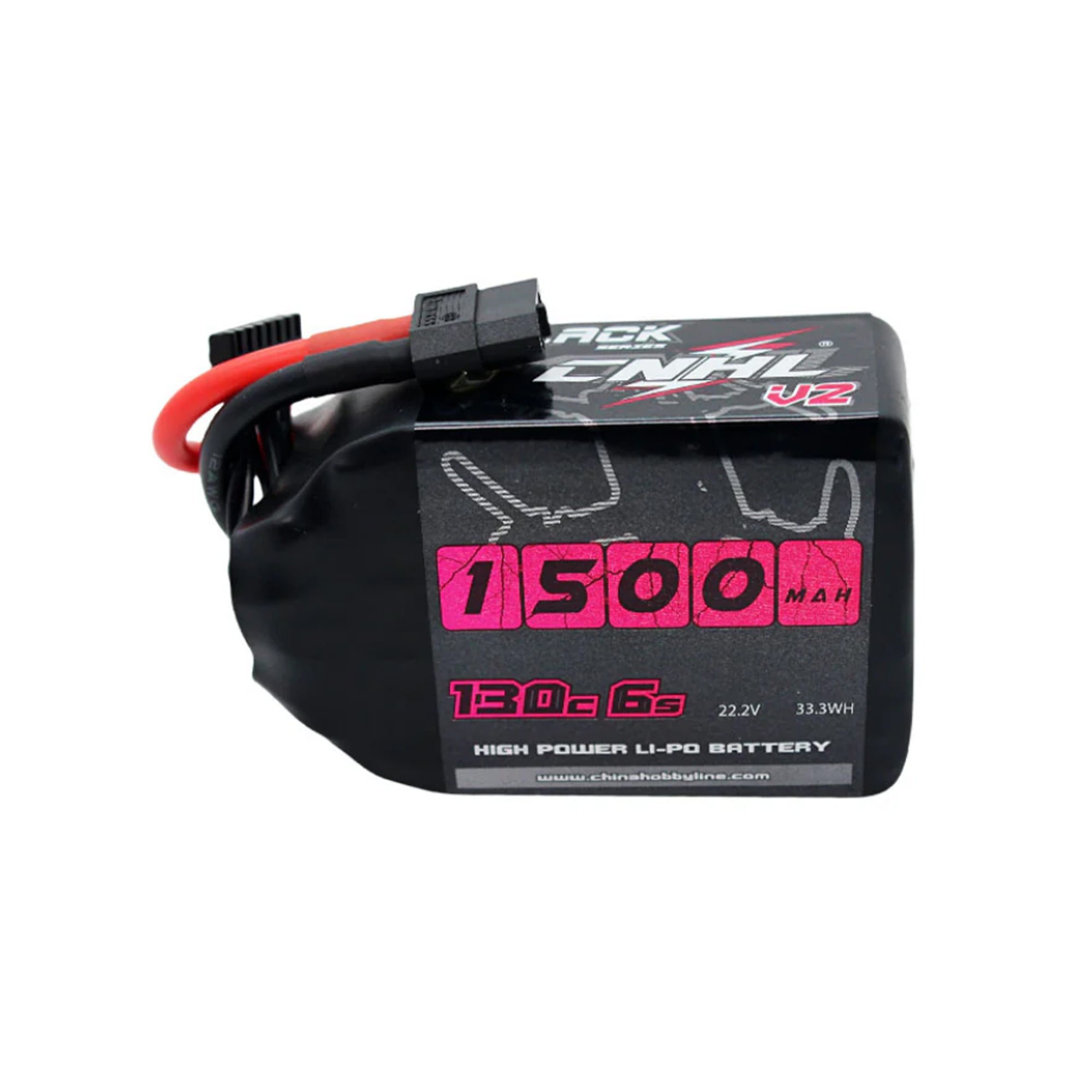 CNHL Black Series V2.0 1500mAh 22.2V 6S 130C Lipo Battery with XT60 [DG]