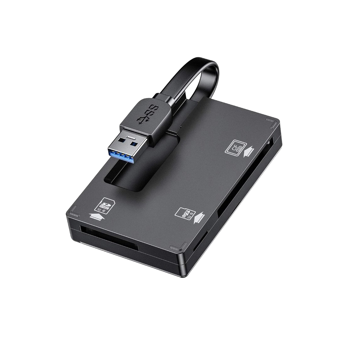 Simplecom CR309 3-Slot SuperSpeed USB 3.0 Card Reader with Card Storage Case