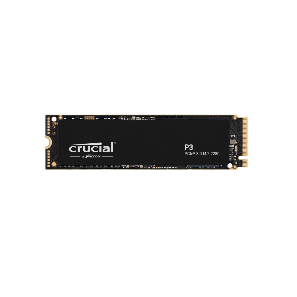 Crucial P3 1TB Gen3 NVMe SSD 3500/3000 MB/s R/W 220TBW 650K/700K IOPS 1.5M hrs MTTF Full-Drive Encryption M.2 PCIe3 5yrs CT1000P3SSD8 [PC]