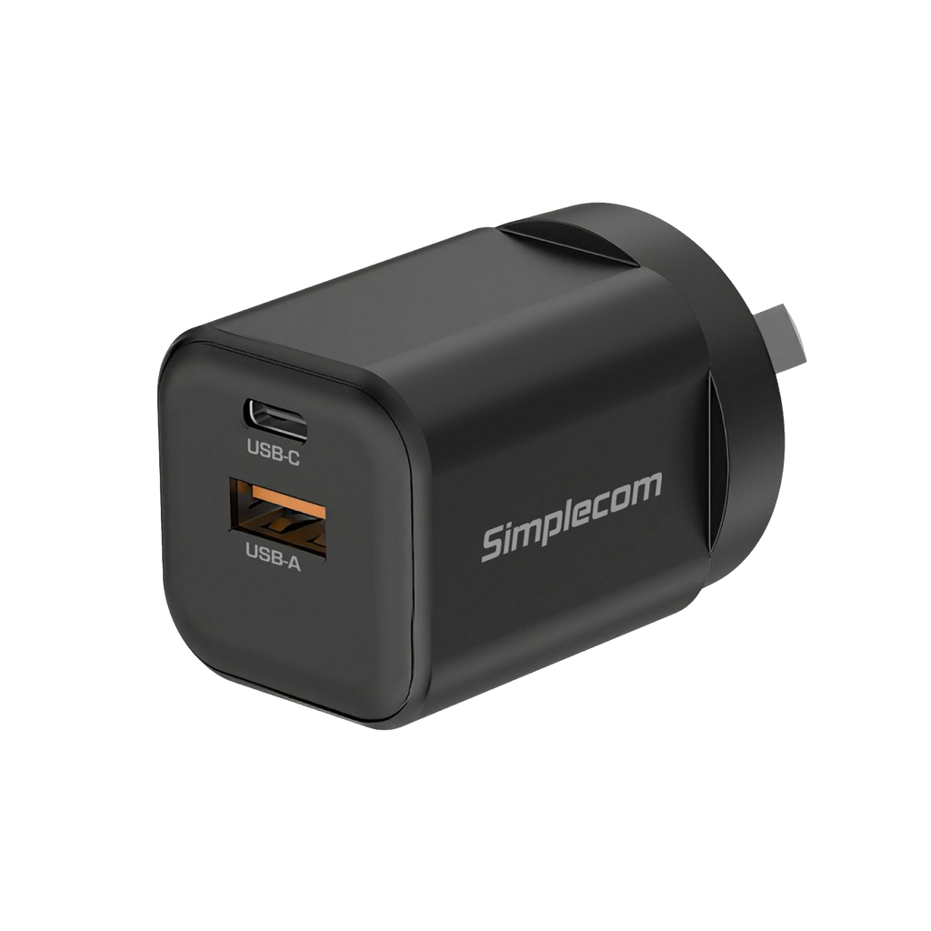 Simplecom CU235 Dual Port PD 35W Fast Wall Charger USB-C + USB-A