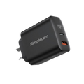 Simplecom CU265 Dual Port PD 65W GaN Fast Wall Charger USB-C + USB-A