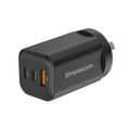 Simplecom CU365 3 Port PD 65W GaN Wall Charger Dual USB-C + USB-A