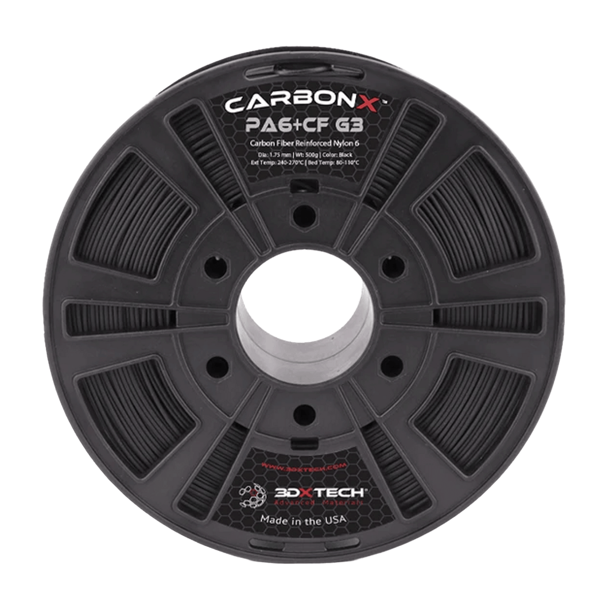 3DXTech CARBONX Nylon 6+CF 1.75mm Filament 500g