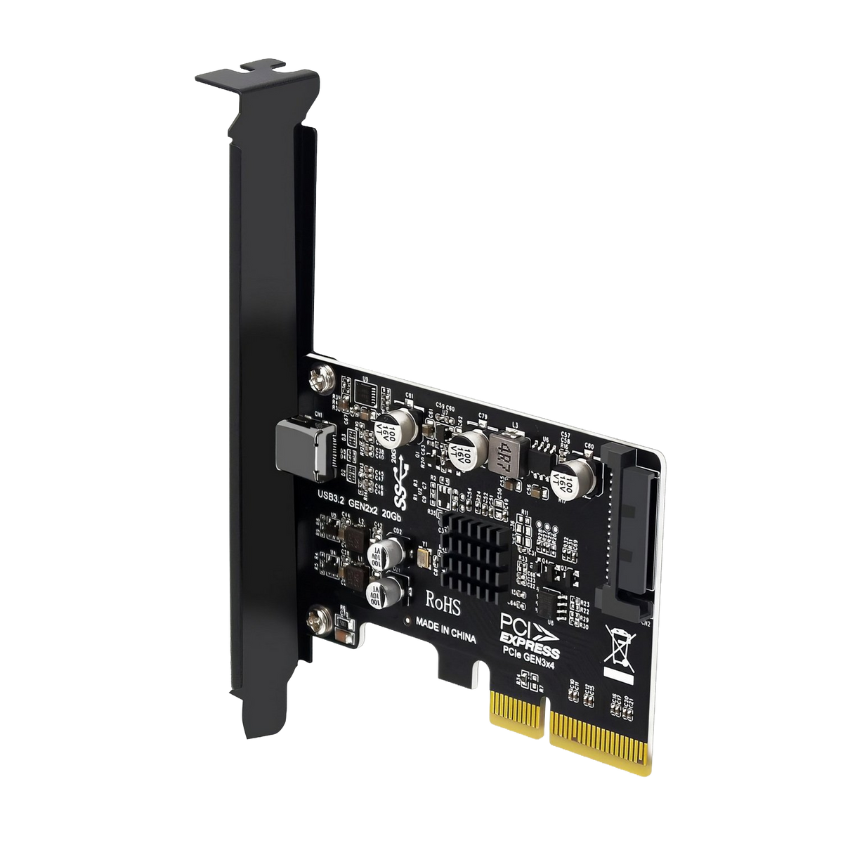 Simplecom EC318V2 PCI-e x4 to USB 3.2 Gen2x2 20Gbps USB-C Expansion Card [PC]