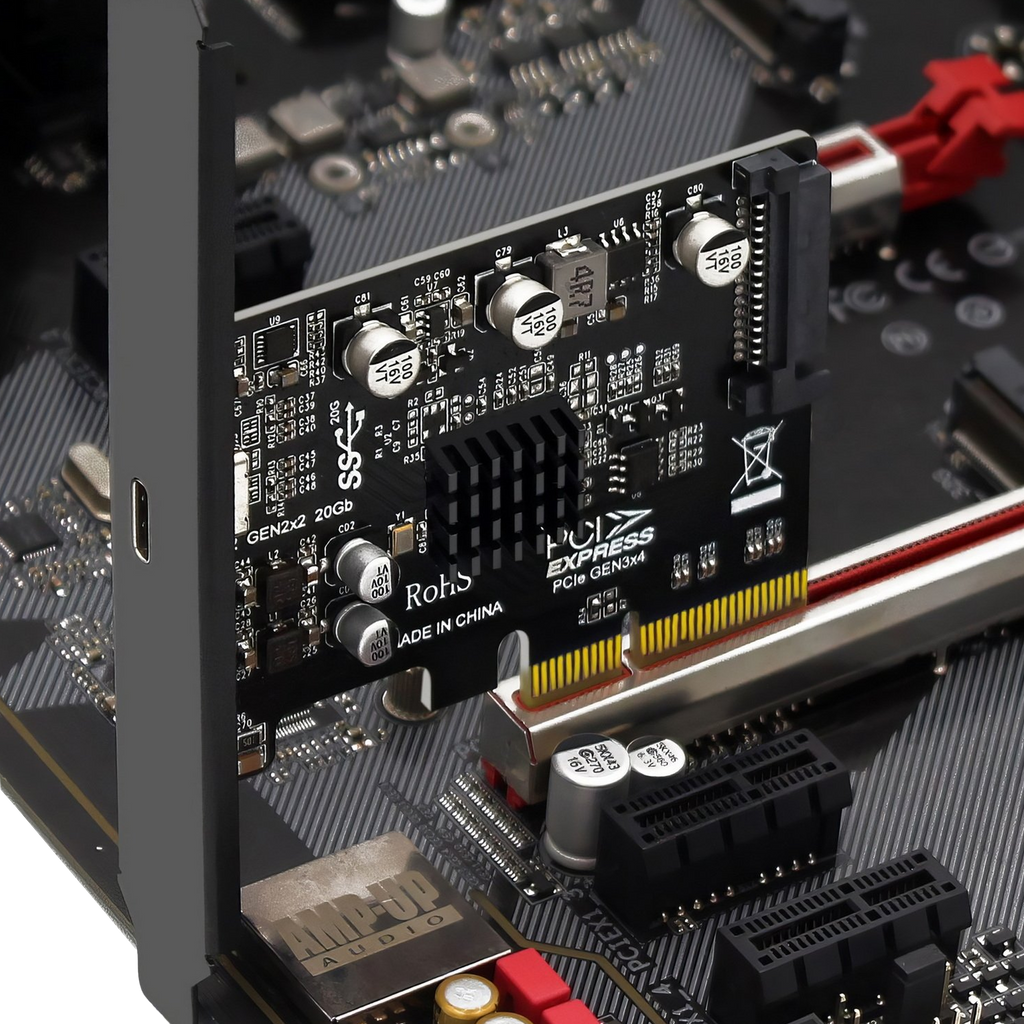 Simplecom EC318V2 PCI-e x4 to USB 3.2 Gen2x2 20Gbps USB-C Expansion Card [PC]