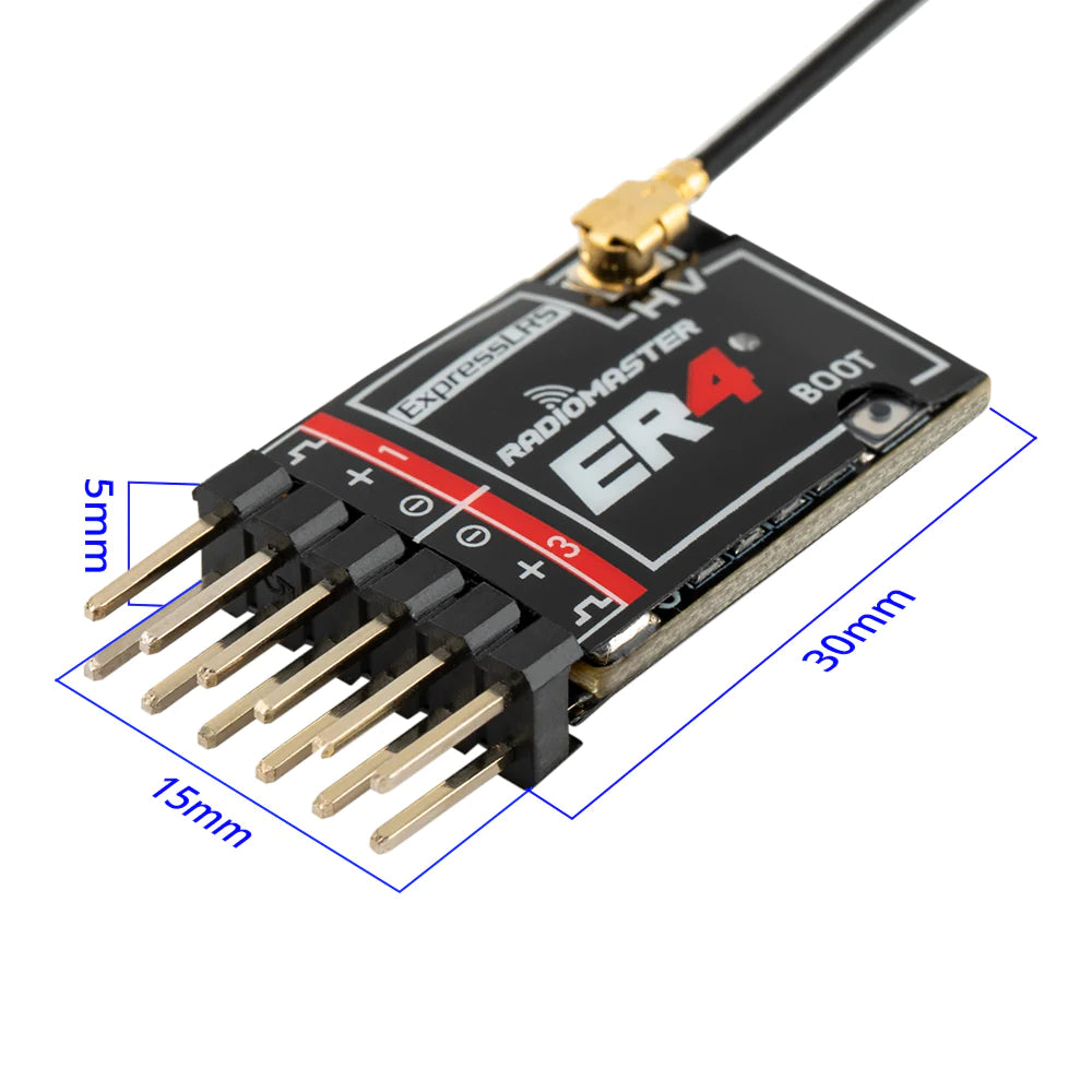 RadioMaster ER4 ExpressLRS PWM Receiver (2.4ghz)