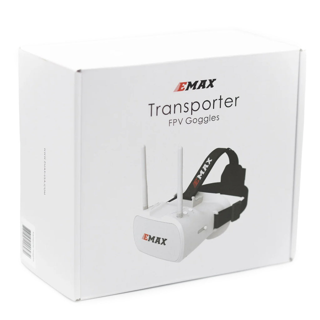 Emax Transporter FPV Goggles 5.8G 48CH Diversity FPV Goggles 4.3 Inches 480*320 Video Headset With Dual Antennas 4.2V 1800mAh Battery For RC Drone