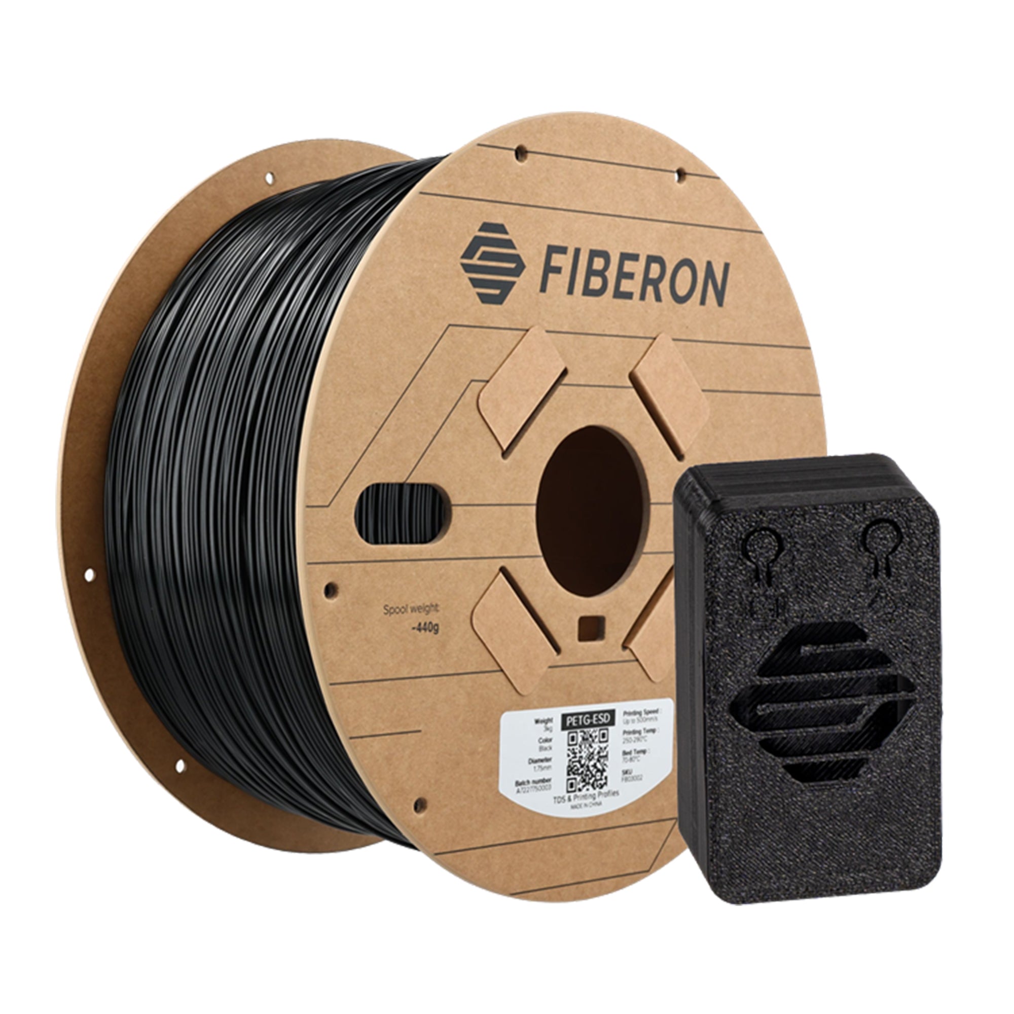 Polymaker Fiberon PETG-ESD 1.75mm Filament 3kg (Formerly PolyMax PETG-ESD)
