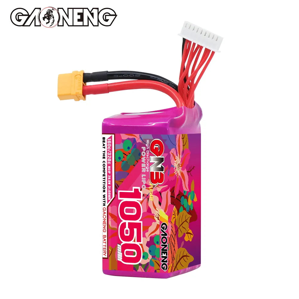 GAONENG GNB 8S 29.6V 1050mAh 160C LiPo Battery XT60 [DG]