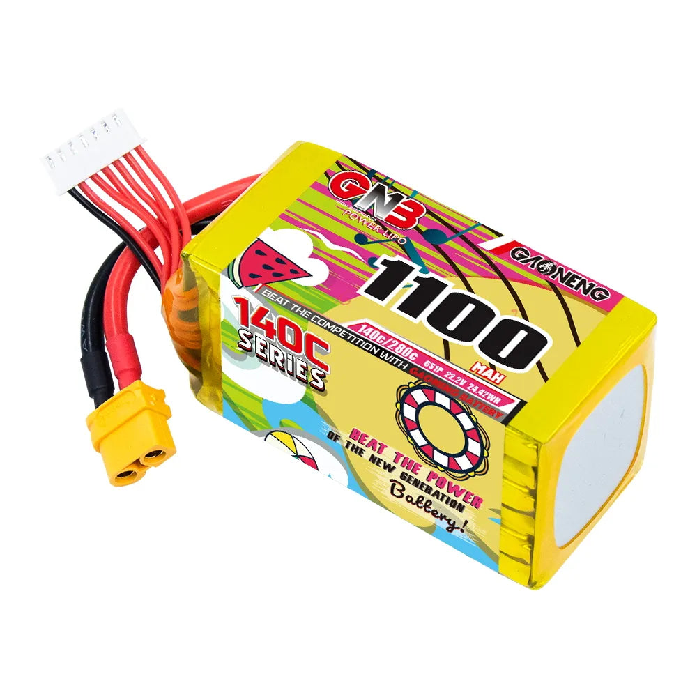 GAONENG GNB 6S 22.2V 1100mAh 140C XT60 LiPo Battery [DG]