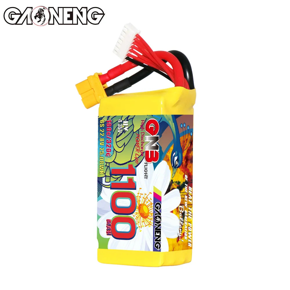 GAONENG GNB LiHV 6S 22.8V 1100mAh 160C XT60 LiPo Battery [DG]