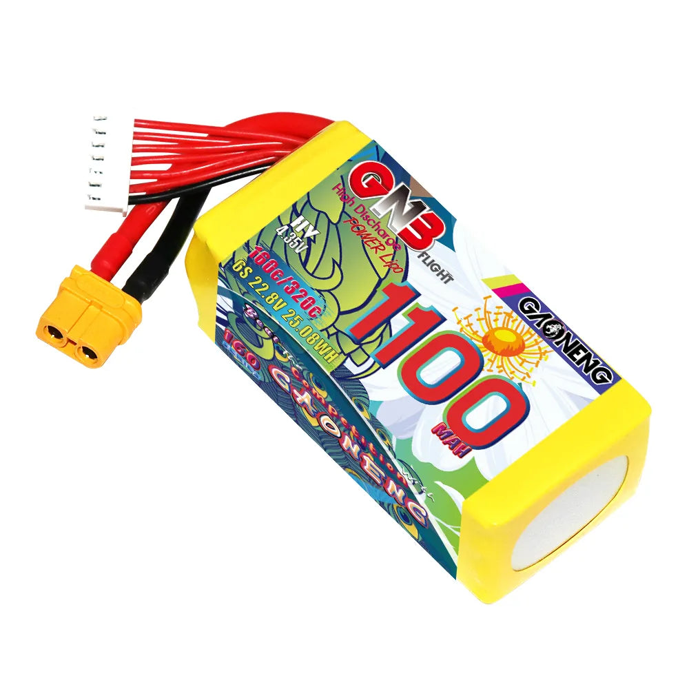 GAONENG GNB LiHV 6S 22.8V 1100mAh 60C XT30 LiPo Battery [DG]