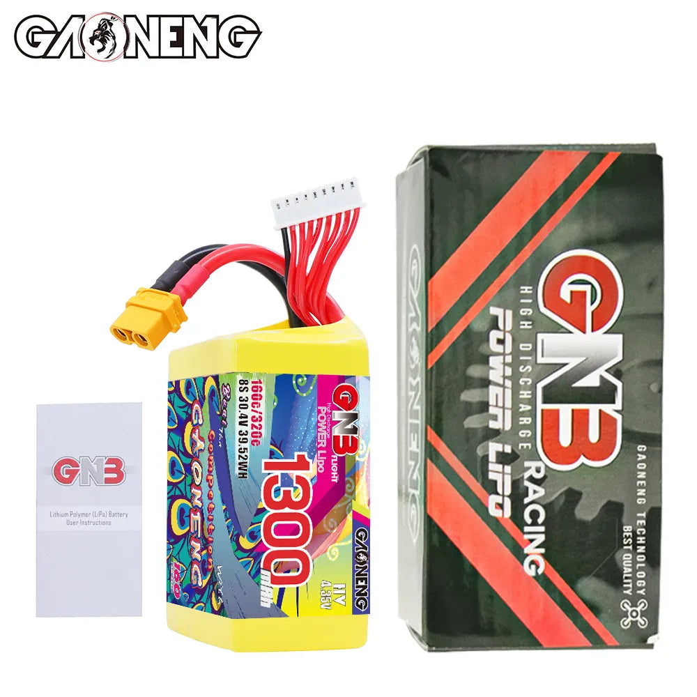 GAONENG GNB LiHV 8S 30.4V 1300mAh 160C XT60 LiPo Battery [DG]