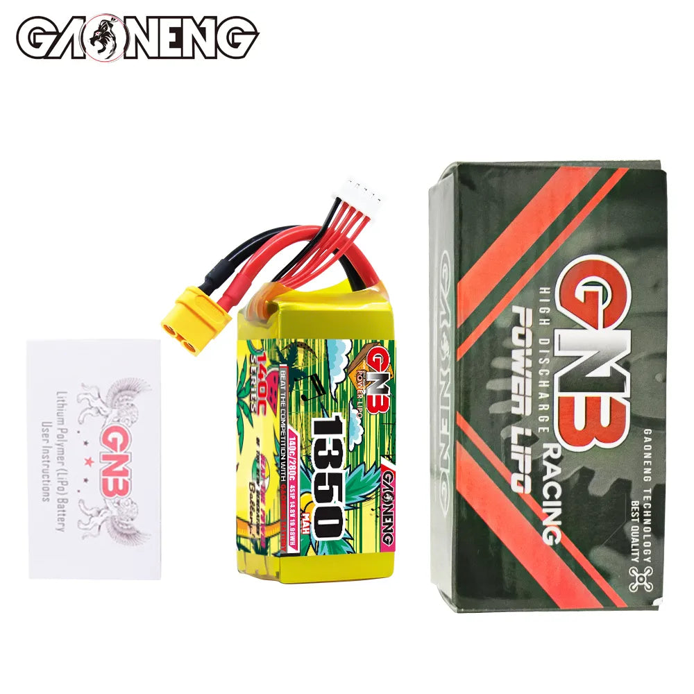 GAONENG GNB 4S 14.8V 1350mAh 140C XT60 LiPo Battery [DG]