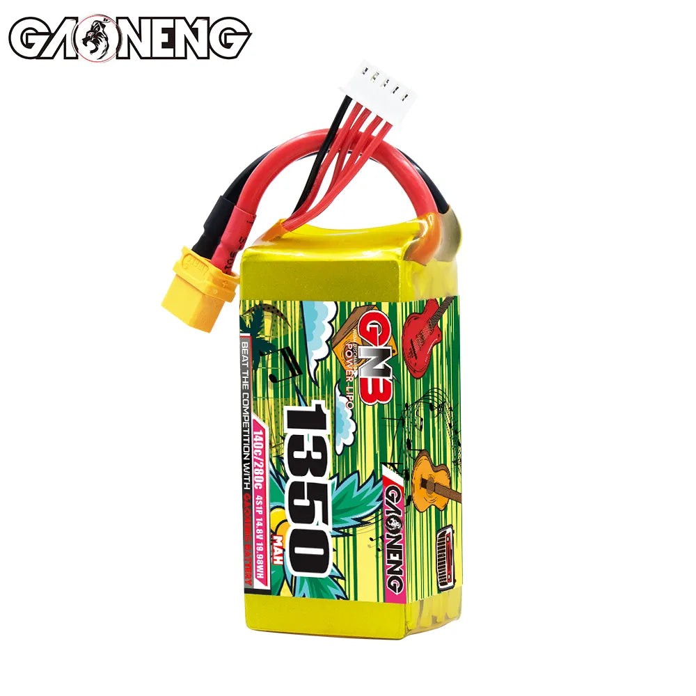 GAONENG GNB 4S 14.8V 1350mAh 140C XT60 LiPo Battery [DG]