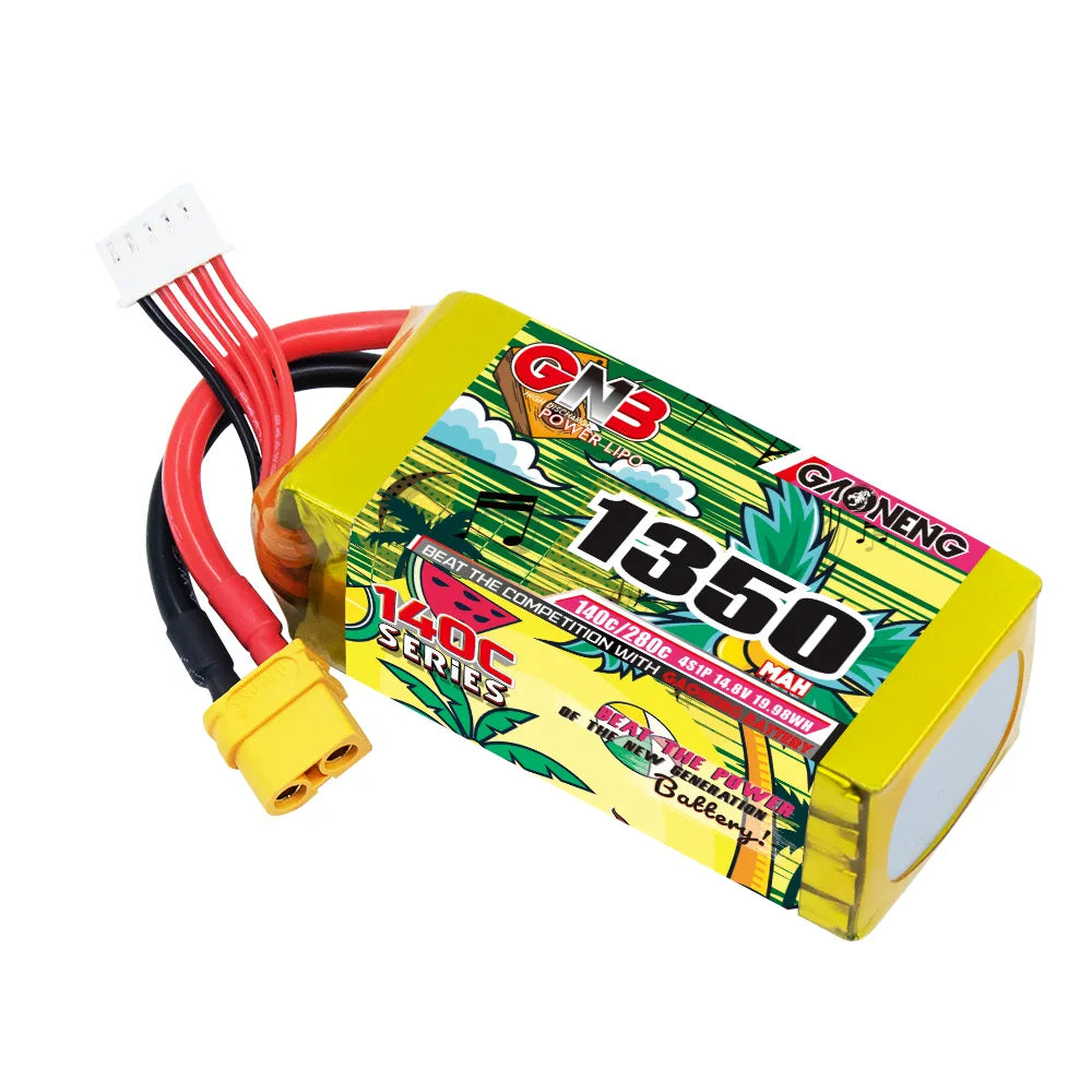 GAONENG GNB 4S 14.8V 1350mAh 140C XT60 LiPo Battery [DG]