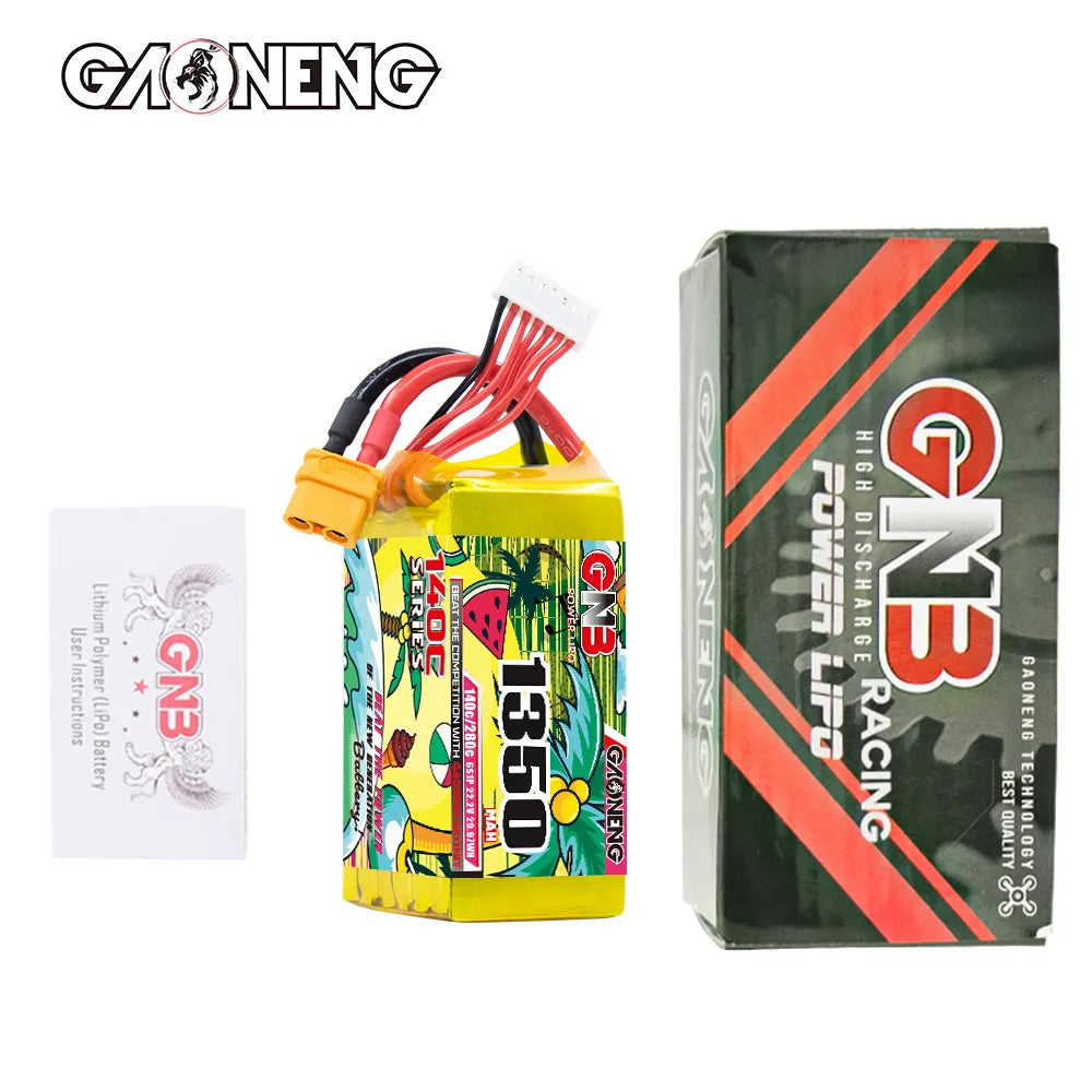 GAONENG GNB 6S 22.2V 1350mAh 140C XT60 LiPo Battery [DG]