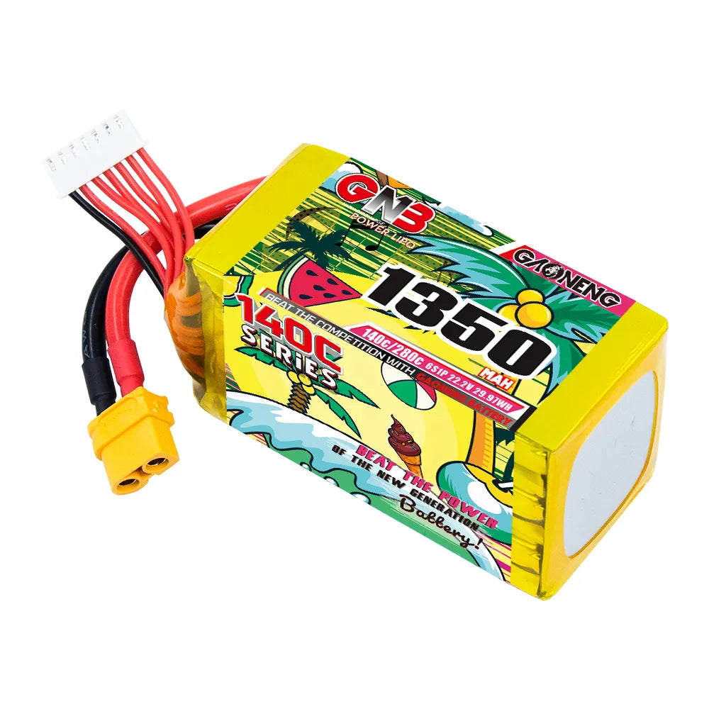 GAONENG GNB 6S 22.2V 1350mAh 140C XT60 LiPo Battery [DG]