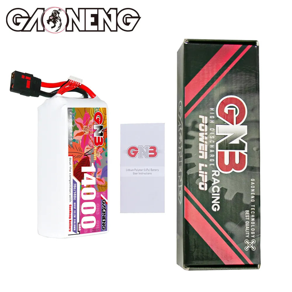 GAONENG GNB 6S1P 22.2V 14000mAh 70C RC LiPo Battery QS8 [DG]