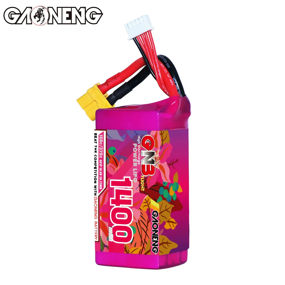 GONENG GNB 4S 14.8V 1400mAh 160C XT60 Lipo Battery [DG]