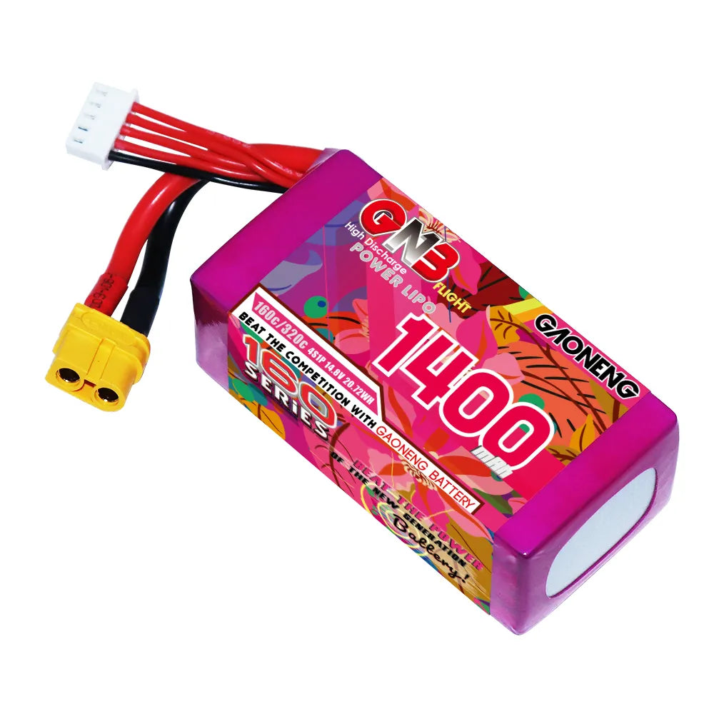 GONENG GNB 4S 14.8V 1400mAh 160C XT60 Lipo Battery [DG]