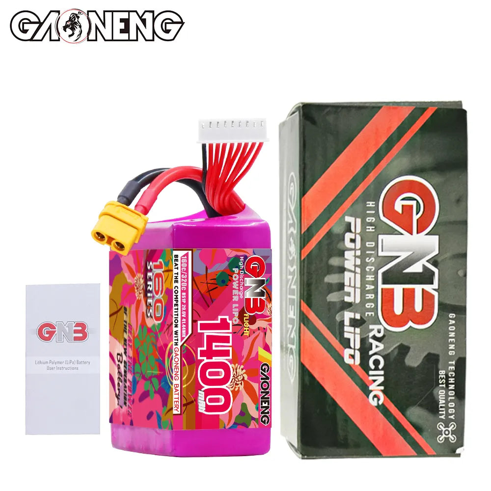 GAONENG GNB 8S 29.6V 1400mAh 160C XT60 Lipo Battery [DG]