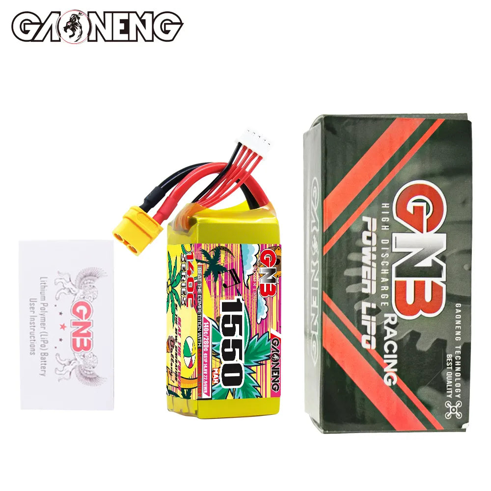 GAONENG GNB 4S 14.8V 1550mAh 140C XT60 LiPo Battery [DG]