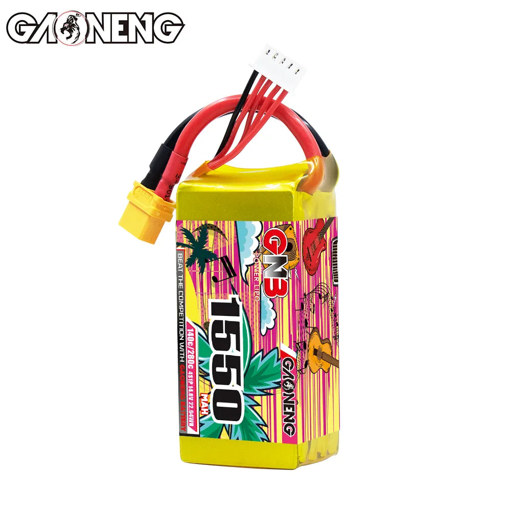 GAONENG GNB 4S 14.8V 1550mAh 140C XT60 LiPo Battery [DG]