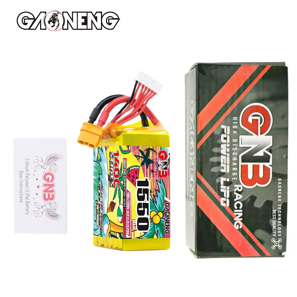 GAONENG GNB 6S 22.2V 1550mAh 140C XT60 LiPo Battery [DG]