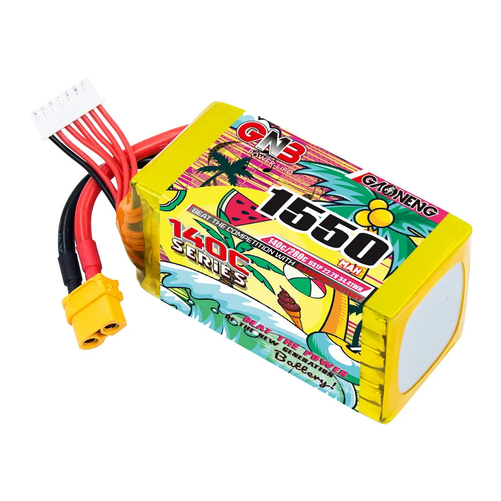 GAONENG GNB 6S 22.2V 1550mAh 140C XT60 LiPo Battery [DG]