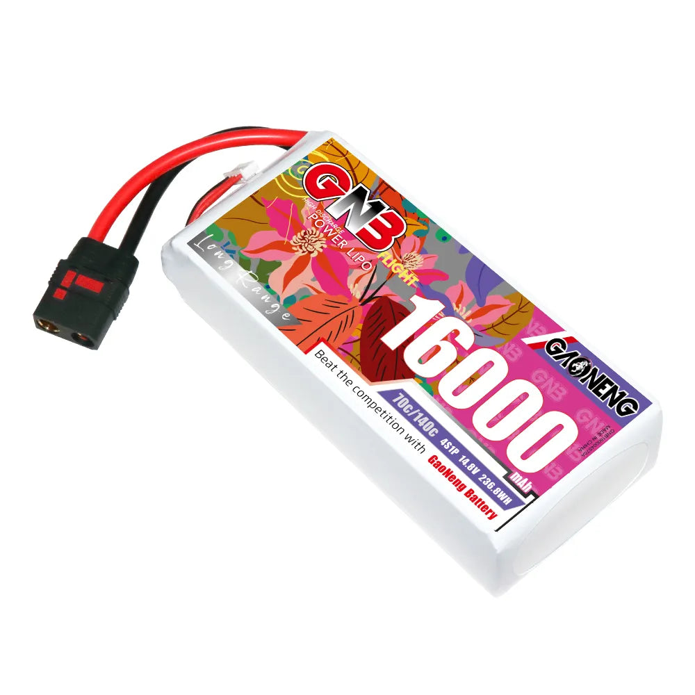 GAONENG GNB 4S1P 14.8V 16000mAh 70C RC LiPo Battery QS8 [DG]