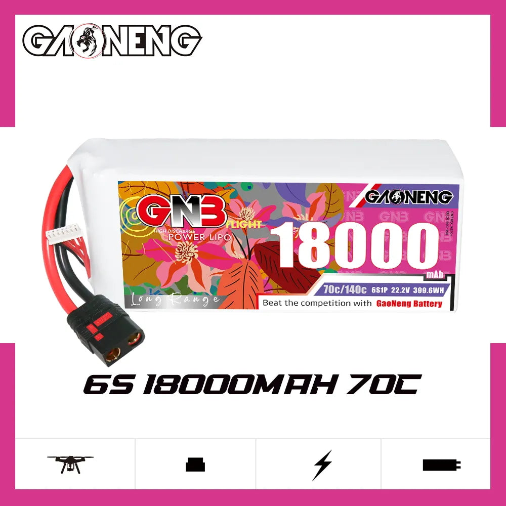 GAONENG GNB 6S1P 22.2V 18000mAh 70C RC LiPo Battery QS8 [DG]