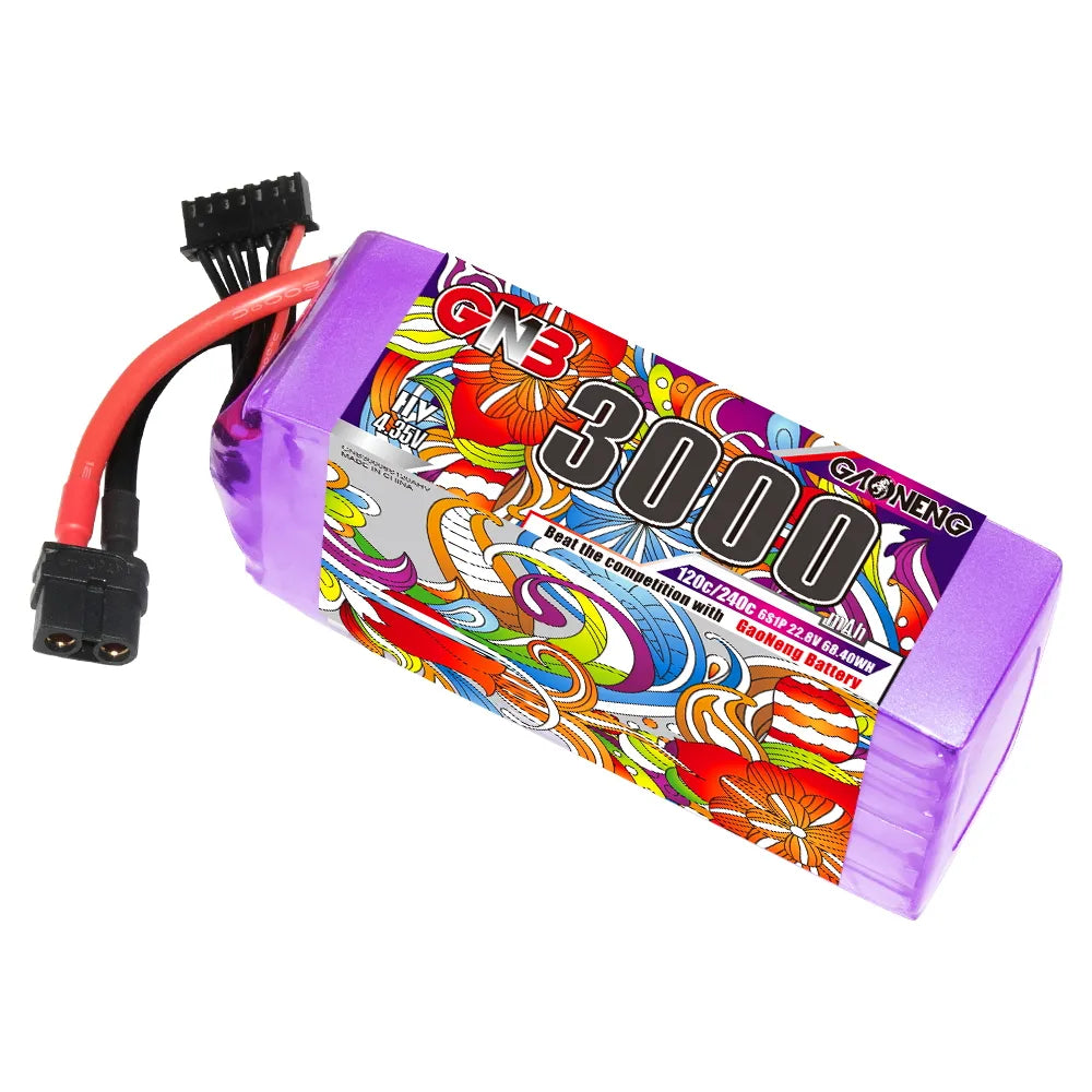 GAONENG GNB LiHV 6S 22.8V 3000mAh 120C XT60 LiPo Battery [DG]