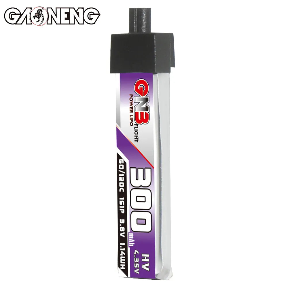 GAONENG GNB LiHV 1S 3.8V 300mAh 60C A30 Plastic Head LiPo Battery [DG]