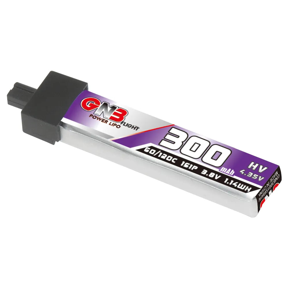 GAONENG GNB LiHV 1S 3.8V 300mAh 60C A30 Plastic Head LiPo Battery [DG]