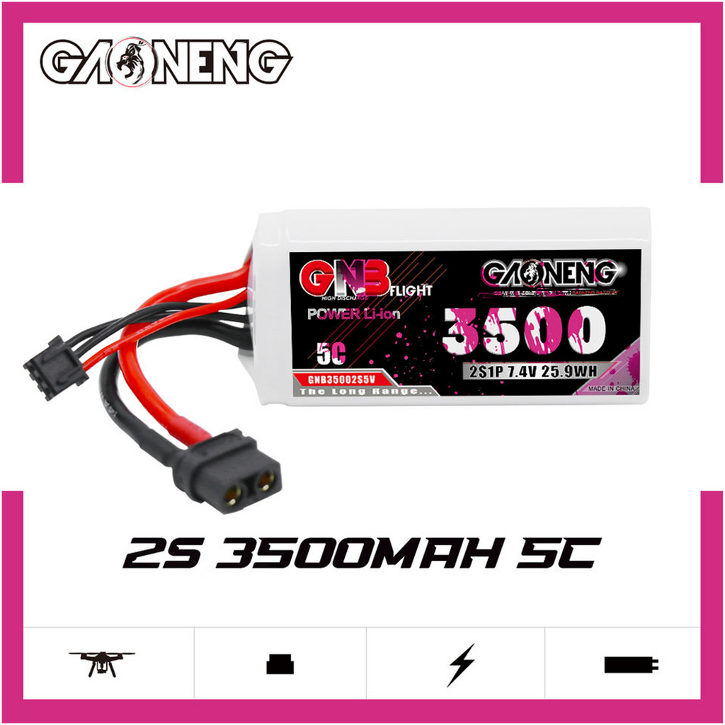 GNB 3500mAh 7.4V 2S 5C XT60 Li-ion Battery [DG]