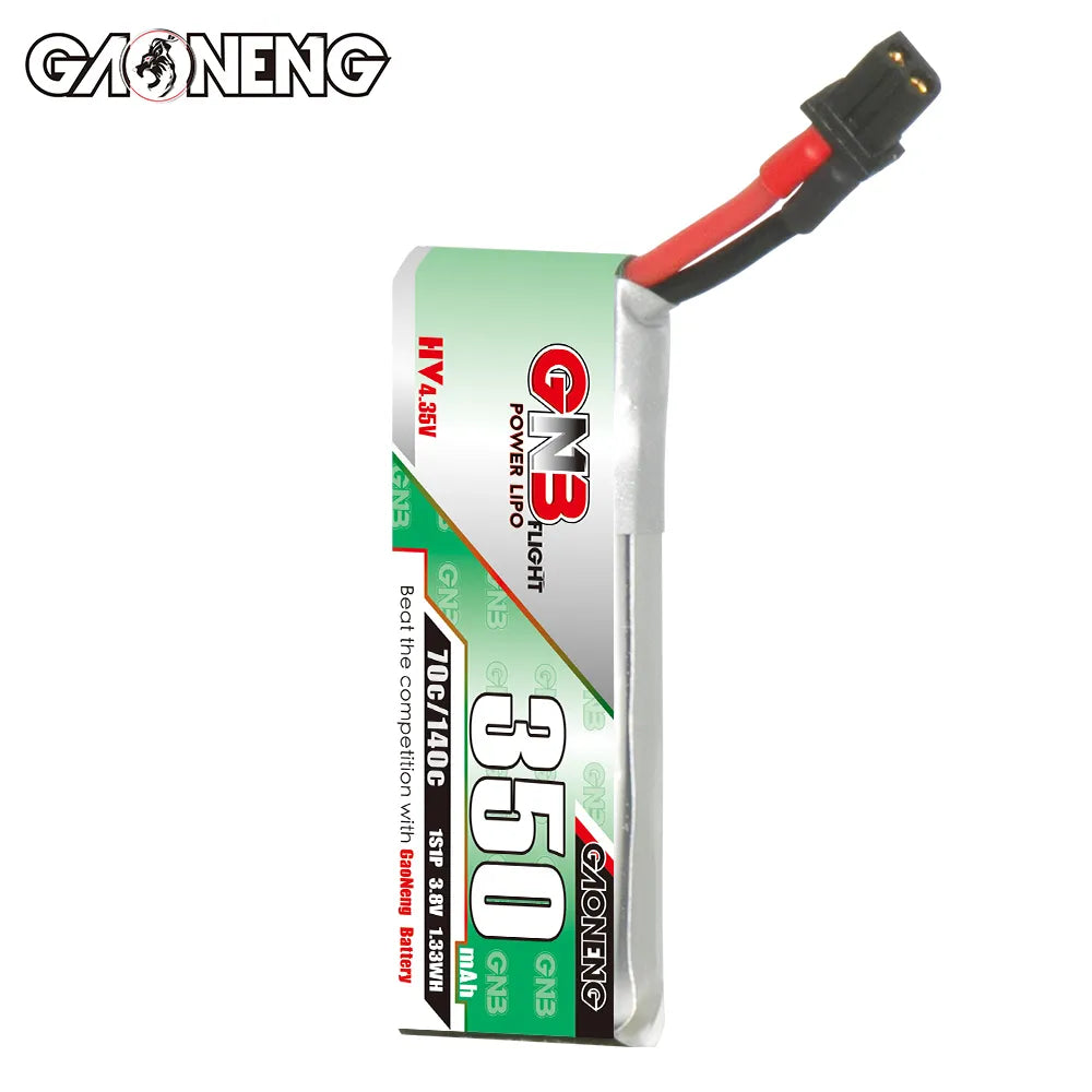 GAONENG GNB LiHV 1S 3.8V 350mAh 70C A30 Cabled LiPo Battery [DG]