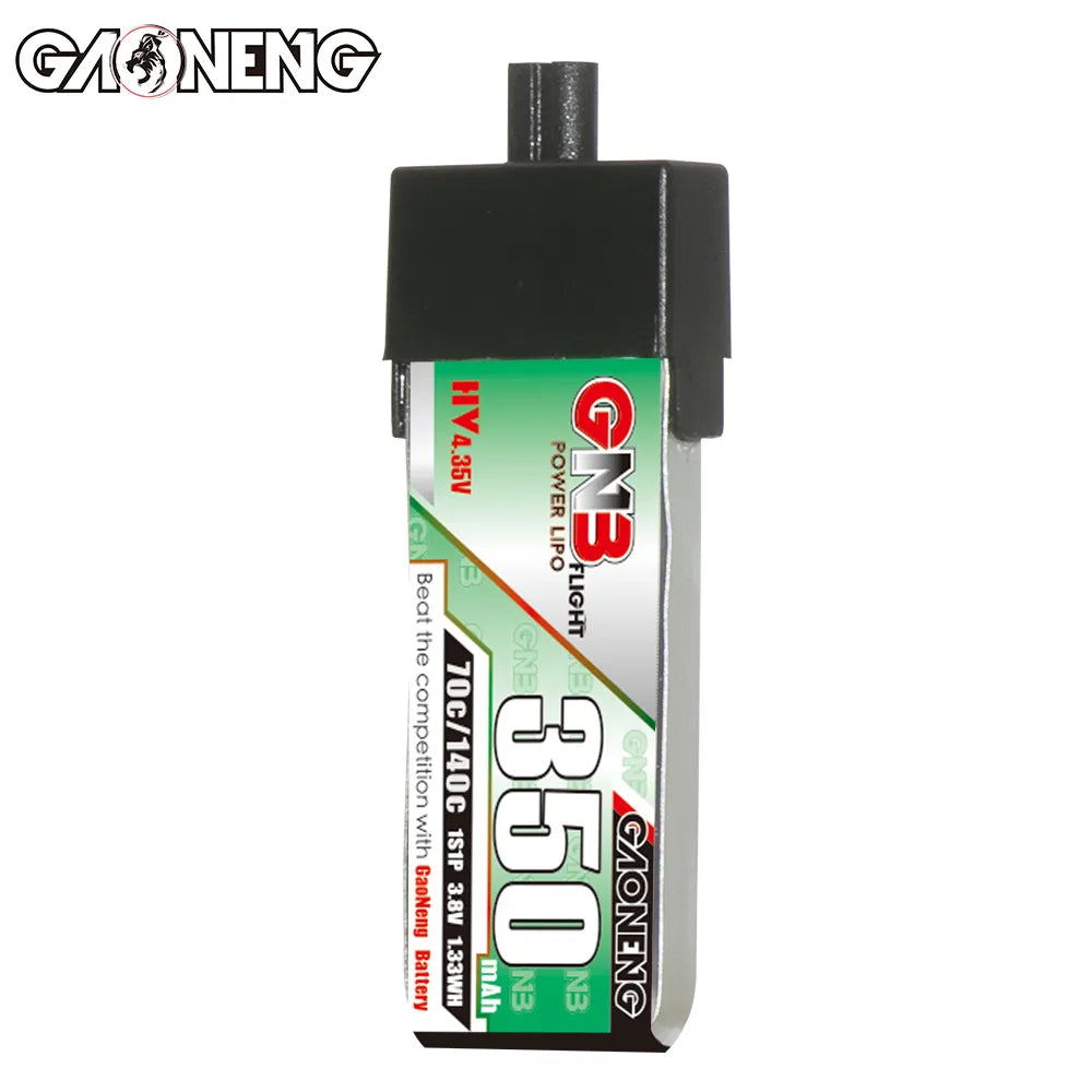 GAONENG GNB LiHV 1S 3.8V 350mAh 70C A30 Plastic Head LiPo Battery [DG]