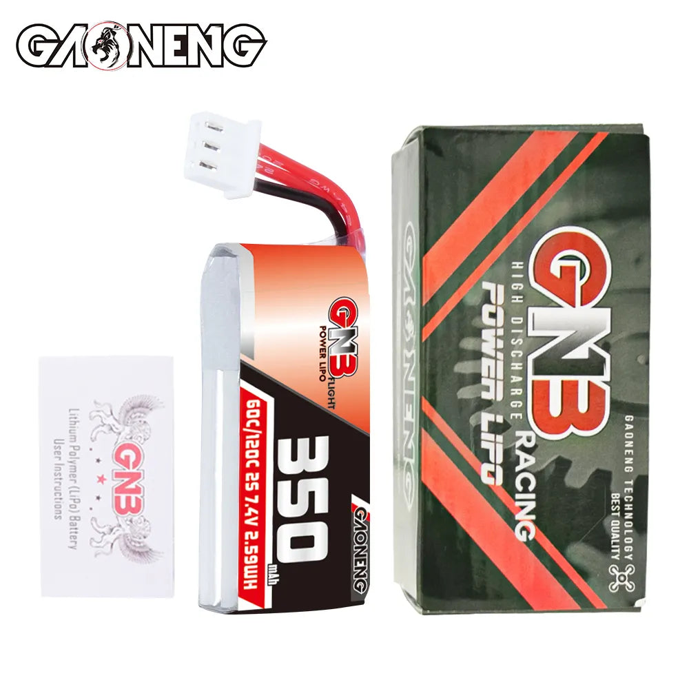 GAONENG GNB 2S 7.4V 350mAh 60C LiPo Battery XH2.54 3Pin Connector [DG]
