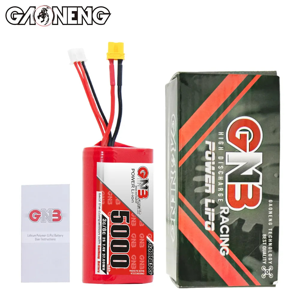 GAONENG GNB 2S 7.4V 5000mah 3C LiPo Battery XT30 for Jumper T20 GEMINI [DG]