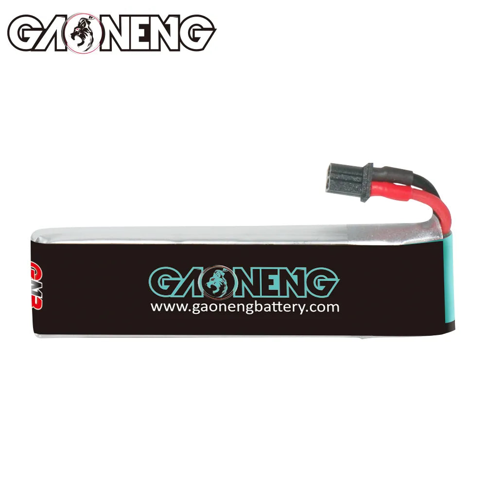 GAONENG GNB 1S 3.7V 550mAh 90C A30 Cabled LiPo Battery Long Type [DG]