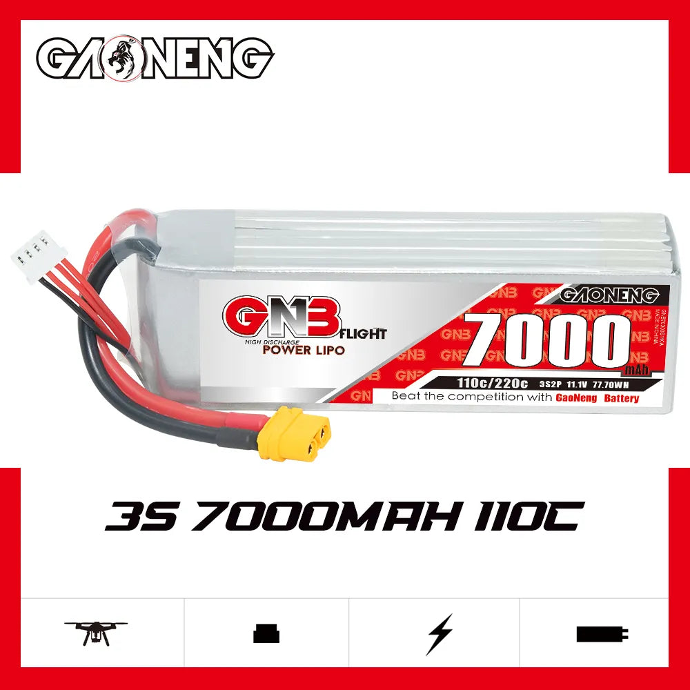 GAONENG GNB 3S 11.1V 7000mAh 110C  LiPo Battery XT60 [DG]