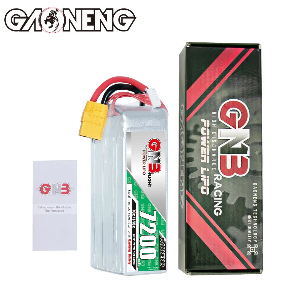 GAONENG GNB 6S 22.2V 7200mAh 70C LiPo Battery XT90 [DG]