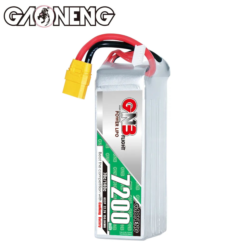GAONENG GNB 6S 22.2V 7200mAh 70C LiPo Battery XT90 [DG]