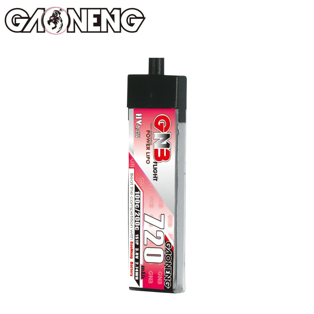 GAONENG GNB LiHV 1S 3.8V 720mAh 100C A30 Plastic Head LiPo Battery [DG]